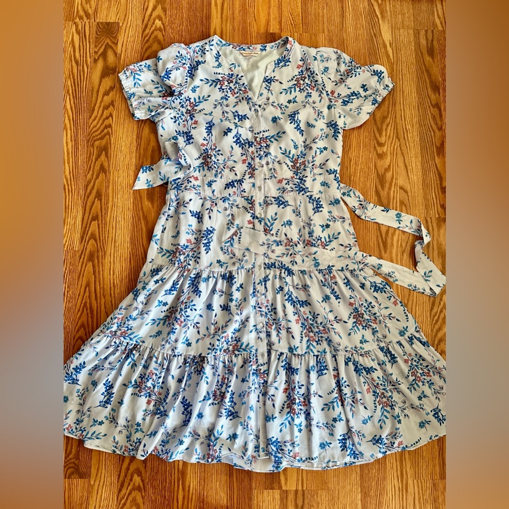 Nanette Lepore Blue and White Floral Dress